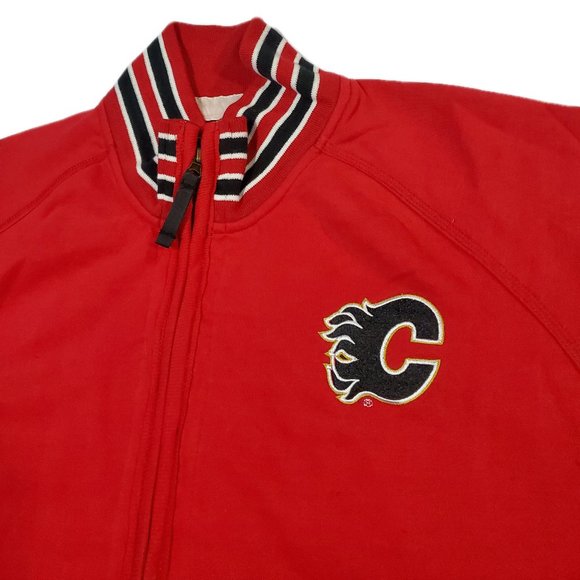 NHL Calgary Flames Red Zip up Sweater - Picture 2 of 9